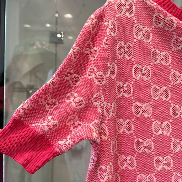 Gucci Jacquard GG Knit Pink Dress - Picture 5 of 5